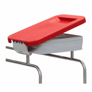 Kunststoffdeckel für Wäschesammler & Stationswagen rot - Bild-Darstellung des Produktes 1