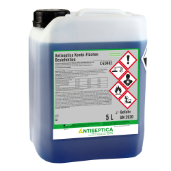 Antiseptica Dr. Hans-Joachim Molitor GmbH Antiseptica Kombi Flächen Desinfektion, Desinfektionsmittel, Formaldehydfreies Konzentrat zur Reinigung und Desinfektion von Oberflächen, 5 Liter - Kanister