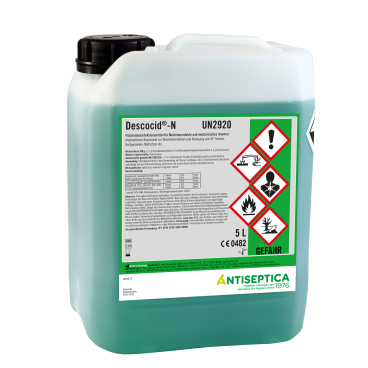 Antiseptica Flächendesinfektionsmittel Descocid N, Konzentrat 5 l - Kanister - Bild-Darstellung des Produktes 1