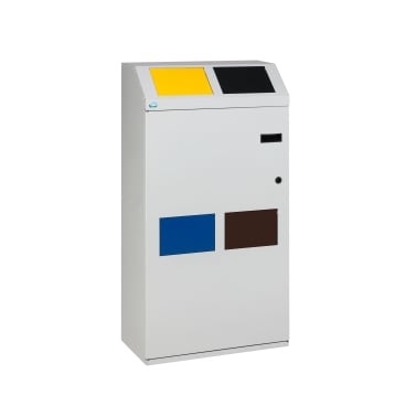 VAR Wertstoffsammelstation WSS 115, 4 Fächer Farbe: Lichtgrau - Bild-Darstellung des Produktes 1