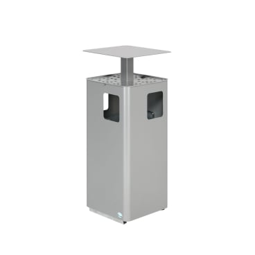 VAR Abfallsammler und Ascher E14, mit Dach Farbe: Silber - Bild-Darstellung des Produktes 1