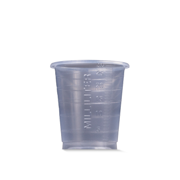 MED-COMFORT Einweg-Medizinbecher, 30 ml 1 Packung = 80 Stück, transparent - Bild-Darstellung des Produktes 1