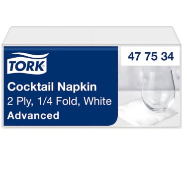 Tork Advanced Servietten, 24 x 24 cm, 2-lagig, 1/4 Falz 1 Karton = 12 x 200 Stück = 2400 Stück - Bild-Darstellung des Produktes 1