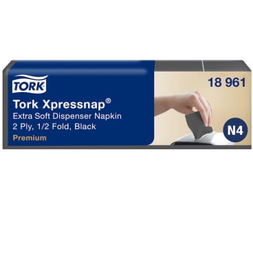 Tork Xpressnap ® Extra Soft Spenderserviette, N4 1 Karton = 8000 Stück, schwarz, 2-lagig, 1/2 Falzung - Bild-Darstellung des Produktes 1