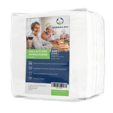 Sensalou Ess-Latz Kleidung Schutz Einweg Essschürze 63 x 37 cm - Bild-Darstellung des Produktes 1