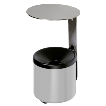VAR Wandascher WH 10 mit Dach Farbe: silber - Bild-Darstellung des Produktes 1