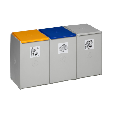 VAR Kunststoffcontainer 40 Liter 3-fach, ohne Deckel - Bild-Darstellung des Produktes 1