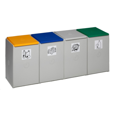 VAR Kunststoffcontainer 60 Liter 4-fach, ohne Deckel - Bild-Darstellung des Produktes 1