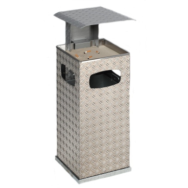 VAR Kombiascher mit 3-fach Einwurf und Schutzdach Dach: silber - Bild-Darstellung des Produktes 1