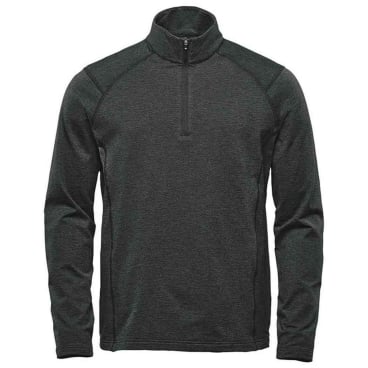 Stormtech - "Treeline Performance" Sweatshirt mit kurzem Reißverschluss für Herren - Black Heather 4XL - Bild-Darstellung des Produktes 1