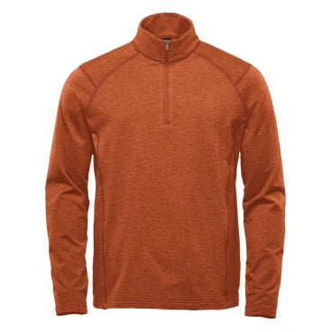 Stormtech - "Treeline Performance" Sweatshirt mit kurzem Reißverschluss für Herren - Rostfarben meliert L - Bild-Darstellung des Produktes 1