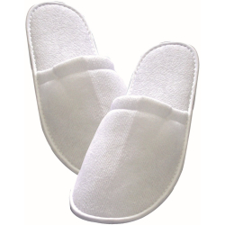 10 Paar Einweg-Hotelslipper – Frottierslipper Mit Geschlossener Zehe, Universalgröße, Rutschfeste Sohle