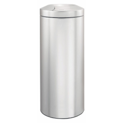 Brabantia International B.V. Brabantia Papierkorb Flame Guard, 30 Liter, mit Zinkeinsatz, Hochwertiger Abfallbehälter mit hohem Deckelring und Flammlöscher, Farbe: Matt Steel 378621