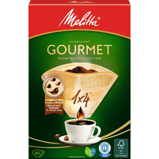 Melitta® Filtertüten 1x4/80 Gourmet AROMA
