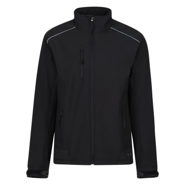 Regatta Sandstorm Herren Arbeitsjacke / Softshell-Jacke - Schwarz/Schwarz XL - Bild-Darstellung des Produktes 1
