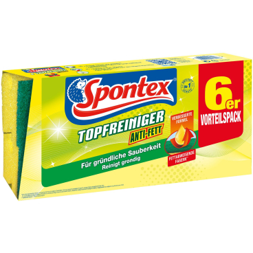Spontex Anti-Fett Topfreiniger 6er 1 Packung = 6 Stück - Bild-Darstellung des Produktes 1