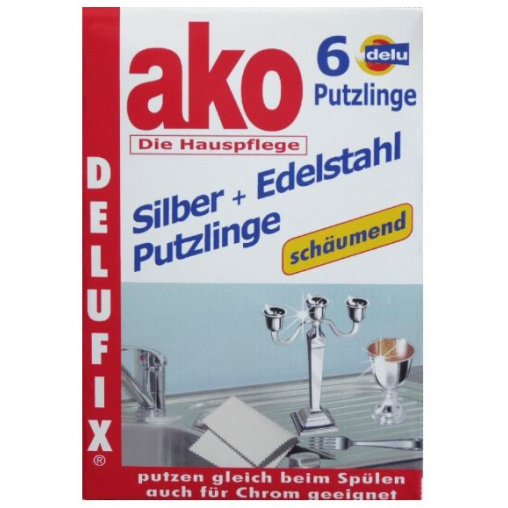 ako® Delufix® Silber + Edelstahl Putzlinge