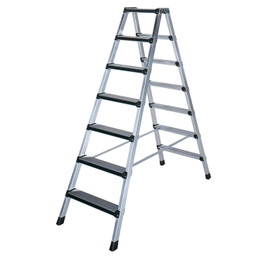 Iller Stufenstehleiter eloxiert 2x10 gepolsterte Stufen 1 Stück - Bild-Darstellung des Produktes 1