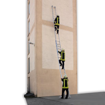 MUNK Rettungstechnik Seilzugleiter 2-teilig 17 Sprossen Aluminium nach ÖNorm F 4047 1 Stück - Bild-Darstellung des Produktes 1