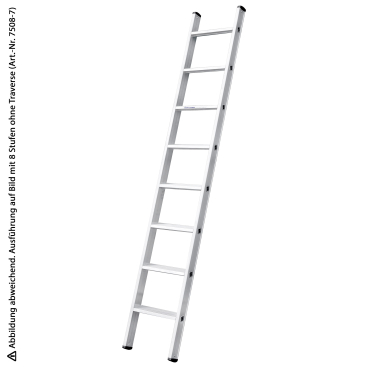 Iller Stufen-Anlegeleiter Alu Ergo Plus ohne Traverse mit 10 Stufen 3,86m AH 1 Stück - Bild-Darstellung des Produktes 1