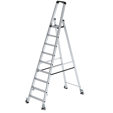 MUNK Stehleiter einseitig begehbar mit Rollen 9 Stufen 1 Stück - Bild-Darstellung des Produktes 1
