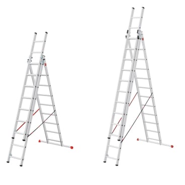 Hailo HobbyStep combi Mehrzweckleiter 3x12 Sprossen 1 Stück - Bild-Darstellung des Produktes 1