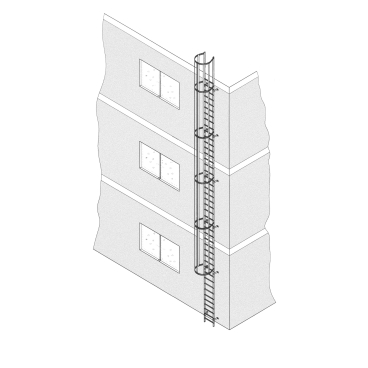 Iller Einzügige Steigleiter Aluminium natur 6,50m SH 1 Stück - Bild-Darstellung des Produktes 1
