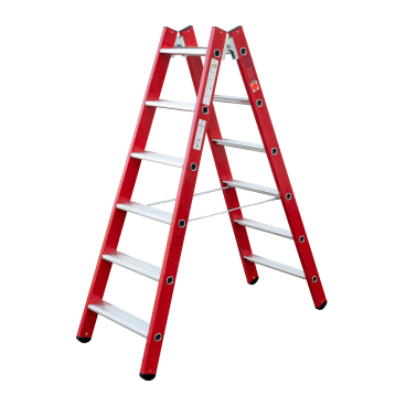 Iller Kunststoff GFK Stehleiter mit Aluminium Stufen 2x8 Stufen 1 Stück - Bild-Darstellung des Produktes 1