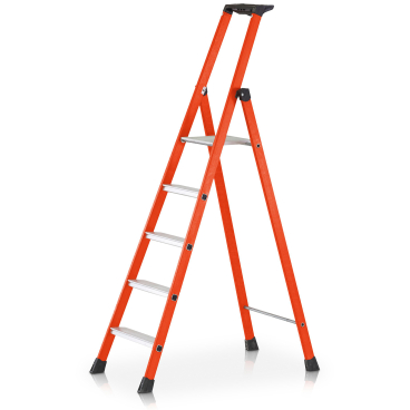 Zarges gebördelte Kunststoff-Stehleiter EFAmix S in GFK-Mischbauweise 5 Stufen 1 Stück - Bild-Darstellung des Produktes 1