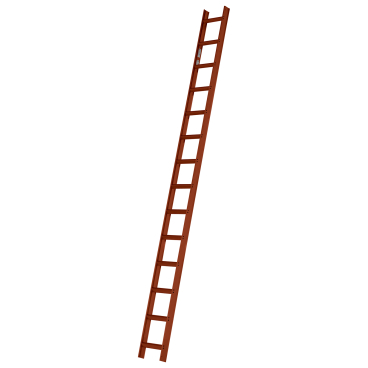 Hymer Dachauflegeleiter RAL 8004 ziegelrot beschichtet 14 Sprossen 1 Stück - Bild-Darstellung des Produktes 1