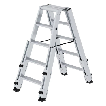MUNK Stufen- Stehleiter treppengängig beidseitig begehbar 2x5 Stufen 1 Stück - Bild-Darstellung des Produktes 1
