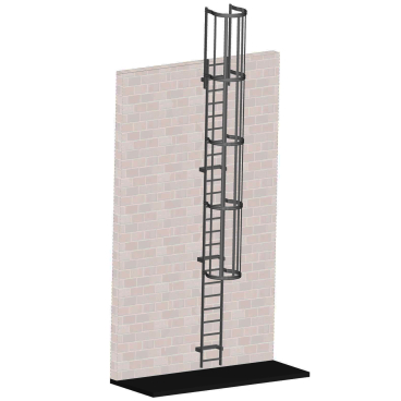 Zarges Steigleiter an baulichen Anlagen Edelstahl V4A 6,50m SH 1 Stück - Bild-Darstellung des Produktes 1