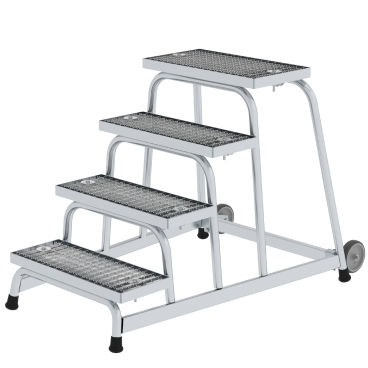MUNK Arbeitspodest fahrbar mit Stahl-Gitterrost 4 Stufen 1 Stück - Bild-Darstellung des Produktes 1