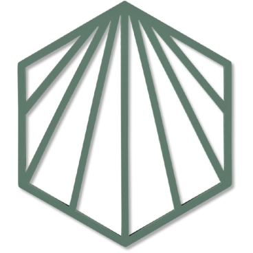 ZONE Denmark Shell Untersetzer - 14x16 cm - Höhe 0,8 cm - emerald emerald-14x16 cm - Höhe 0,8 cm - Bild-Darstellung des Produktes 1