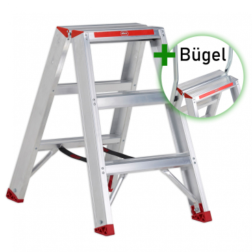 Altrex Sierra beidseitig begehbare Stufenstehleiter SDO 3 Stufen mit Bügel 1 Stück - Bild-Darstellung des Produktes 1