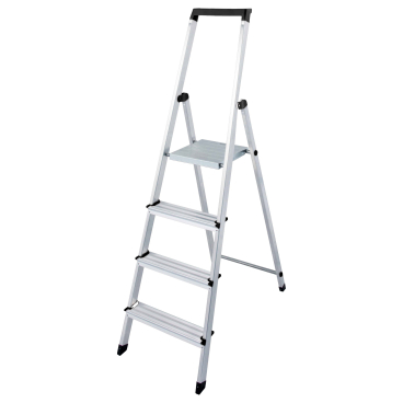Euroline 618 Haushaltsleiter mit Sicherheitsbrücke 4 Stufen 1 Stück - Bild-Darstellung des Produktes 1
