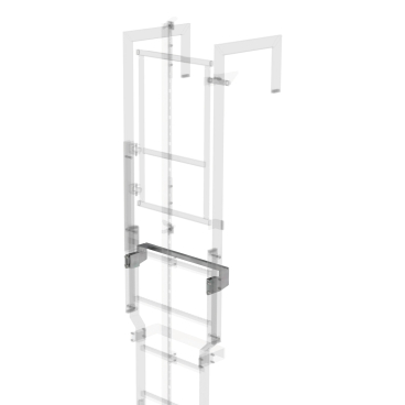 MUNK Ausstiegstritt passend für Sicherungstüre mit Steigschutzschiene Stahl verzinkt 100mm 1 Stück - Bild-Darstellung des Produktes 1