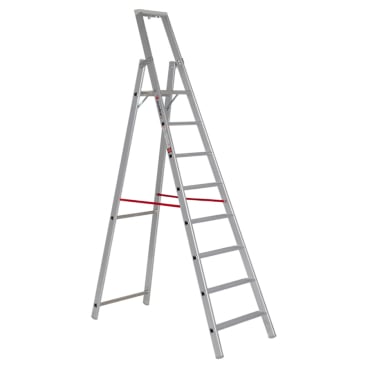 Euroline 22577 Stufenstehleiter mit Sicherheitsbrücke 8 Stufen 1 Stück - Bild-Darstellung des Produktes 1