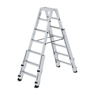 MUNK Stufen- Stehleiter treppengängig beidseitig begehbar 2x7 Stufen 1 Stück - Bild-Darstellung des Produktes 1