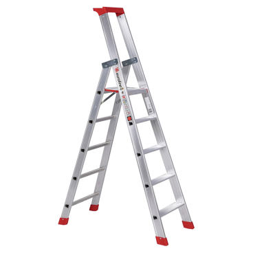 Euroline Premium 32577 Stufenstehleiter mit Sicherheitsbrücke 5 Stufen 1 Stück - Bild-Darstellung des Produktes 1