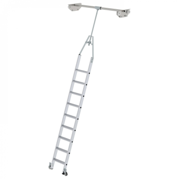 MUNK Aluminium-Regalleiter für Doppelregal drehbar 9 Stufen 1 Stück - Bild-Darstellung des Produktes 1