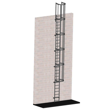 Zarges Steigleiter an baulichen Anlagen Stahl verzinkt 7,40m SH 1 Stück - Bild-Darstellung des Produktes 1