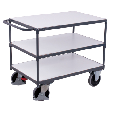 VARIOfit Schwerlast ESD Tischwagen mit Schiebegriff und 3 Ladeflächen 1595x800mm 1 Stück - Bild-Darstellung des Produktes 1