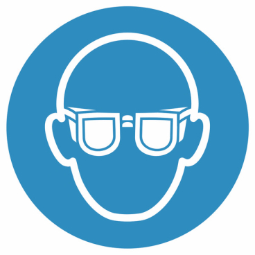 Gebotsschild: Augenschutz benutzen Material: Weich-PVC-Folie; Größe (Durchm.): 20,0 cm - Bild-Darstellung des Produktes 1