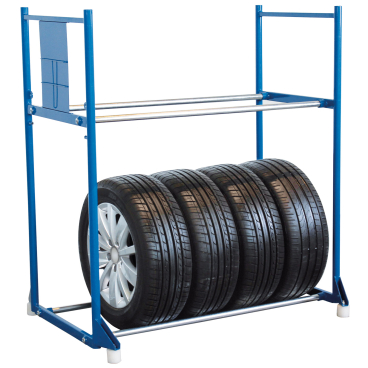 VARIOfit Reifenregal aus Stahl 300kg Traglast mit 2 Etagen 1 Stück - Bild-Darstellung des Produktes 1