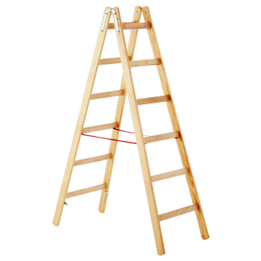 Zarges Holz Stehleiter Cresta B, beidseitig begehbar 2x10 Sprossen 1 Stück - Bild-Darstellung des Produktes 1