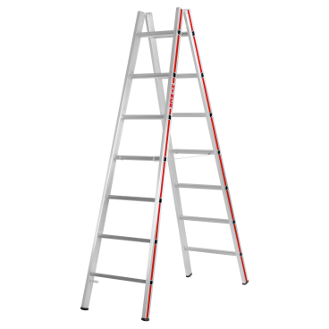 Hymer Sprossenstehleiter mit verschraubten Alumininium Scharnieren 2x7 Sprossen 1 Stück - Bild-Darstellung des Produktes 1