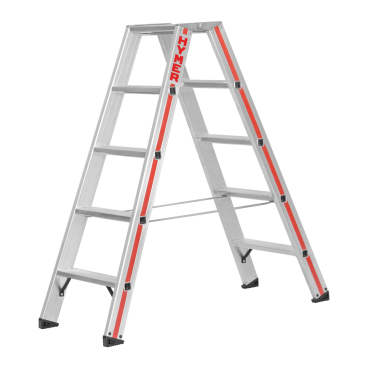 Hymer Stufenstehleiter mit Alu-Druckguss Gelenk 2x5 Stufen 1 Stück - Bild-Darstellung des Produktes 1