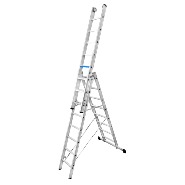 Iller Stufen Mehrzweckleiter ERGO Plus mit plattformartigen Standflächen 3x12 Stufen 1 Stück - Bild-Darstellung des Produktes 1