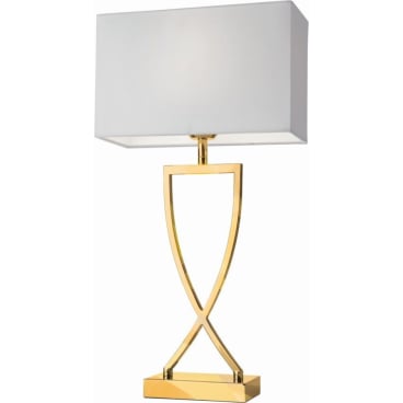 Villeroy & Boch TOULOUSE Tischleuchte klein Schirm 27 x 12 cm - Höhe 52 cm - goldfarbenSchirm 27 x 12 cm - Höhe 52 cm - goldfarben goldfarben-Schirm 27 x 12 cm - Höhe 52 cm - Bild-Darstellung des Produktes 1